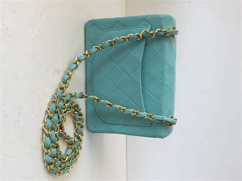 chanel tiffany blue purse|lamb tiffany blue flap bag.